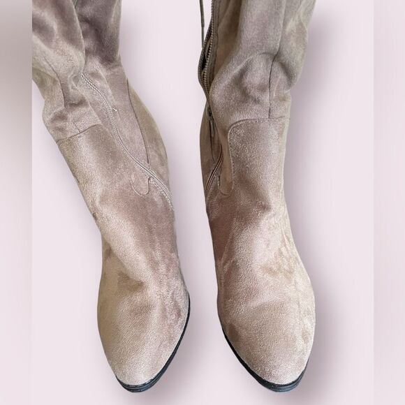 Qupid Thigh High Suede Boots - Picture 6 of 10